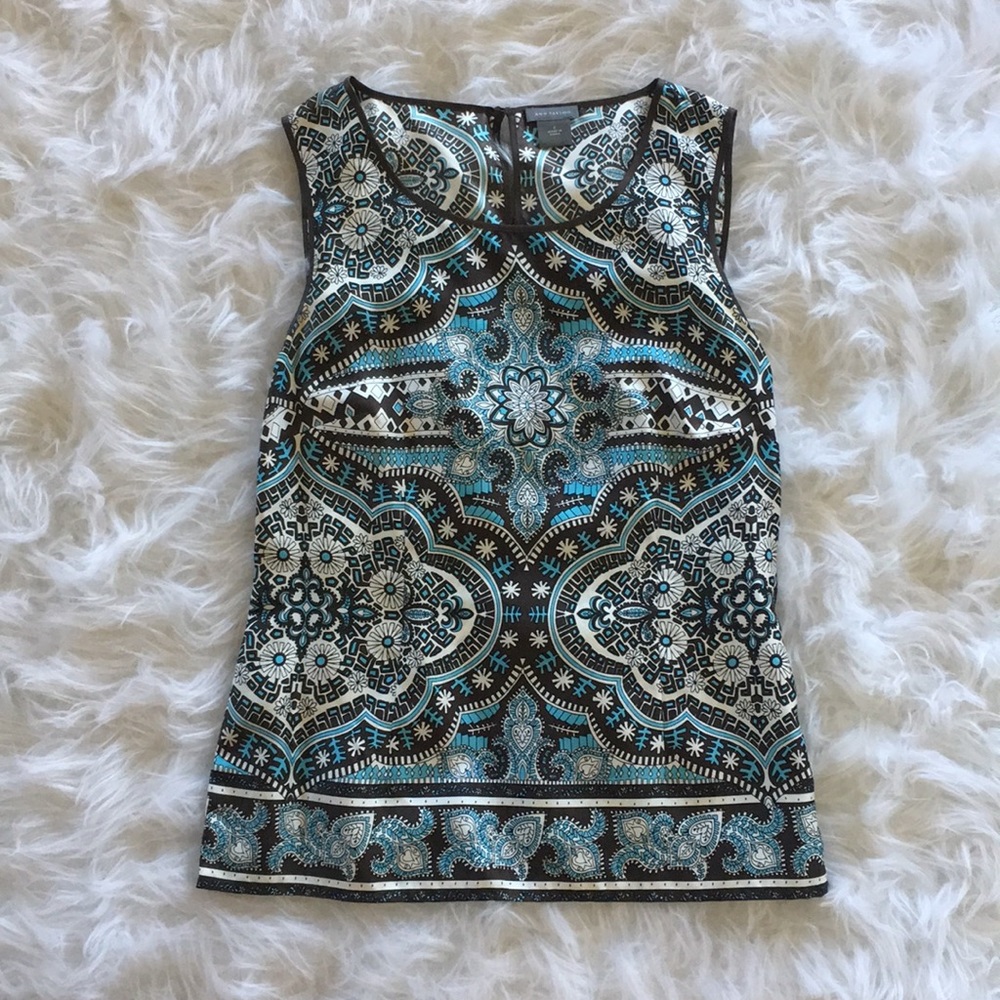 100% Silk Ann Taylor Sleeveless Blouse